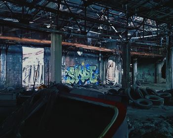 Interior of abandoned building