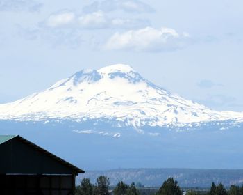 Snowcapped mountains against sky