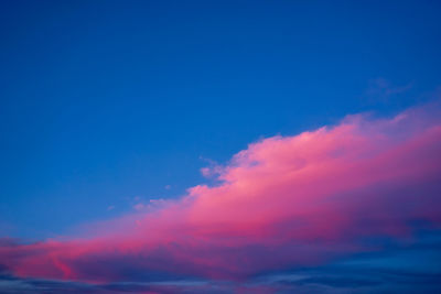 Low angle view of sky during sunset