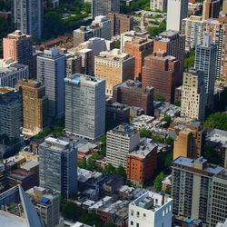 High angle view of cityscape