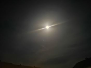 Low angle view of moon at night