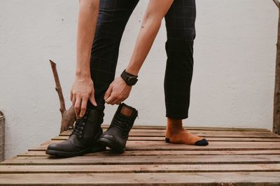 Low section of people standing on floor