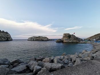 Scenic view of sea against sky