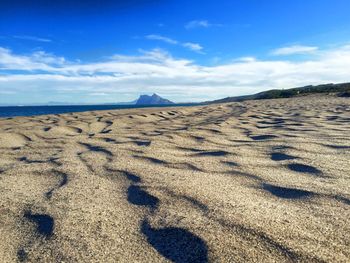 Scenic view of sandy beach