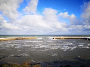 Scenic view of sea against sky