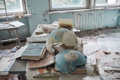 Abandoned school number 13 in the city of pripyat, chernobyl, ukraine