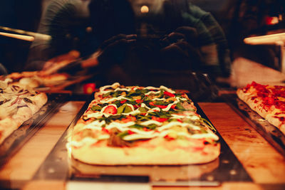 Close-up of food on table