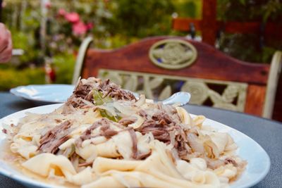 Close-up of food in plate