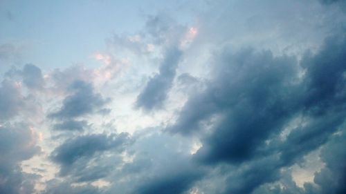 Low angle view of cloudy sky
