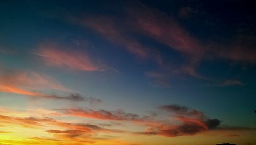 Low angle view of cloudy sky