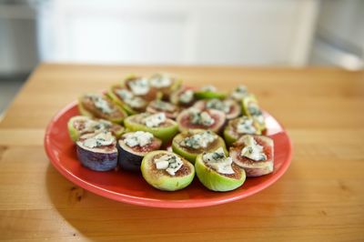Close-up of food on table