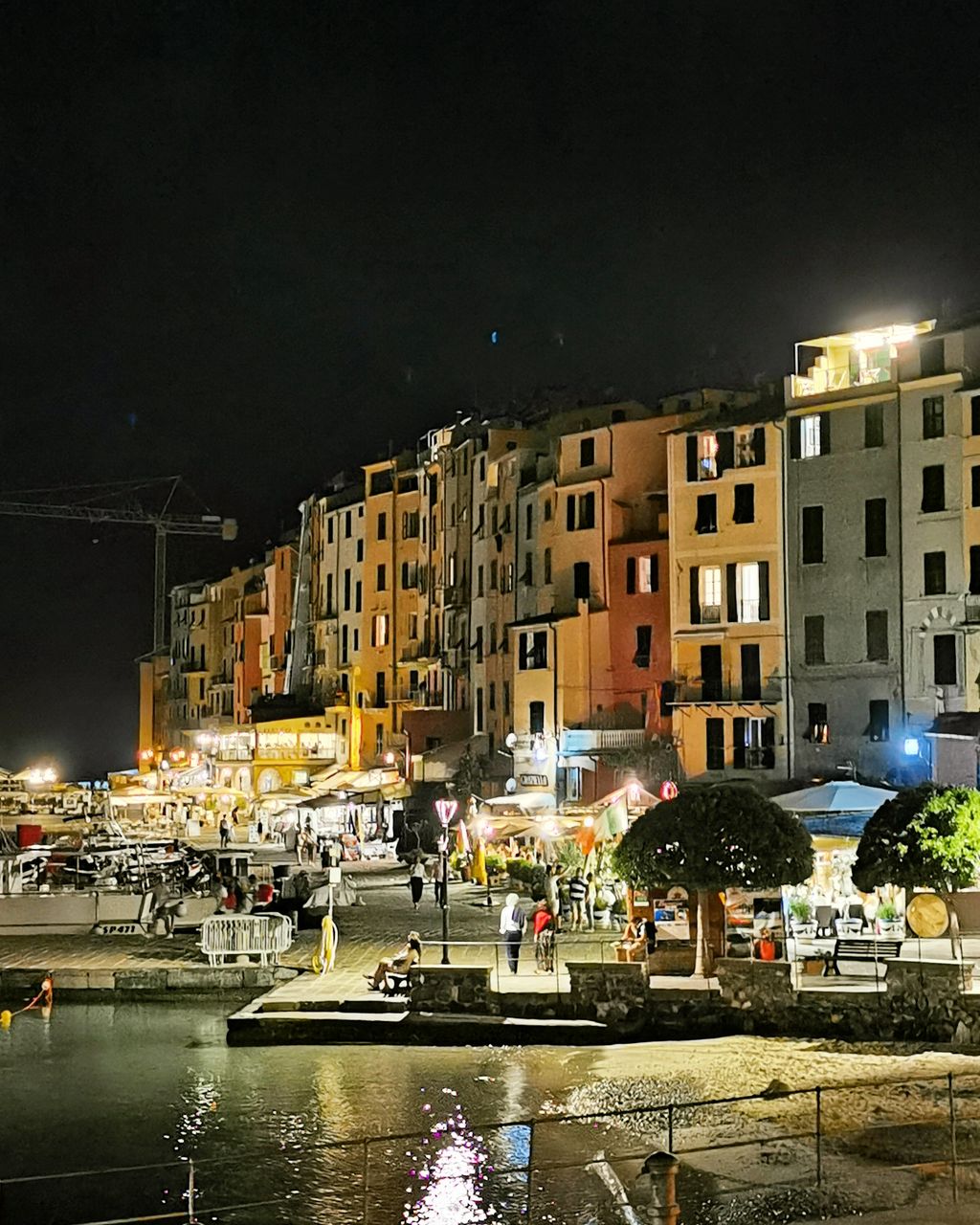 BUILDINGS BY STREET AGAINST SKY AT NIGHT