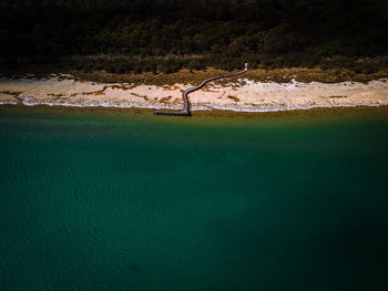 High angle view of swimming pool