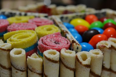 Close-up of colorful candies