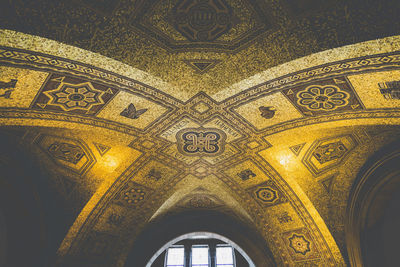 Low angle view of ornate interior