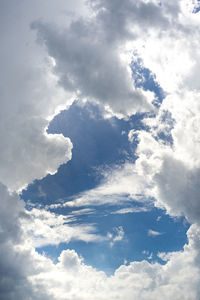 Low angle view of clouds in sky