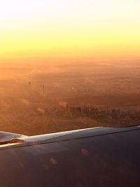 Scenic view of landscape at sunset