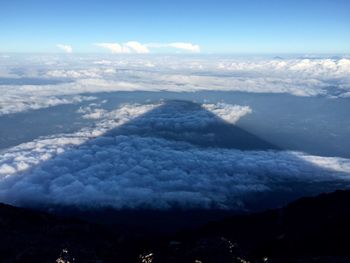 Aerial view of mountain range