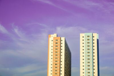 Low angle view of modern building against sky