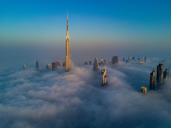 Panoramic view of city against sky