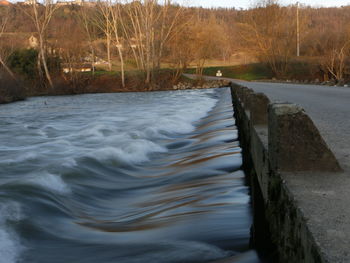 River flowing through rocks