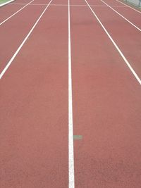 High angle view of sports track