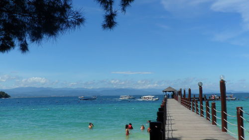 Pier in sea