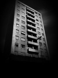 Low angle view of modern building against sky