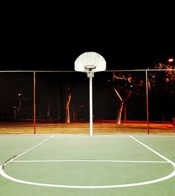 Basketball hoop in park