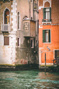 Residential buildings by canal