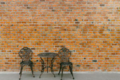 Shadow of tree on brick wall