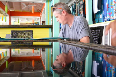 Man working at store