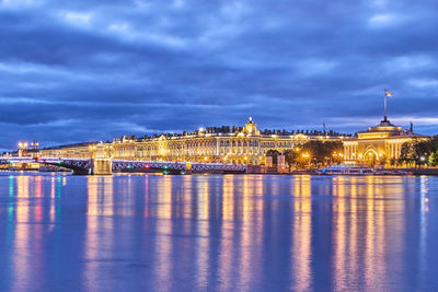 The great early morning landscape. saint-petersburg and hermitage museum 