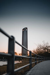 View of bridge against clear sky