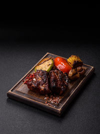 Close-up of food on cutting board