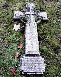 Close-up of cemetery