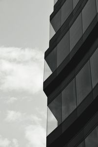 Low angle view of modern building against sky