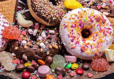 Close-up of multi colored candies
