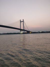 Suspension bridge over sea