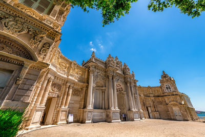 Low angle view of cathedral against blue sky