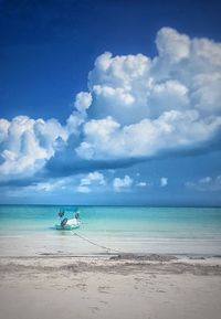 Holbox island - scenic view of sea against blue sky