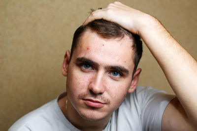 Close-up portrait of young man