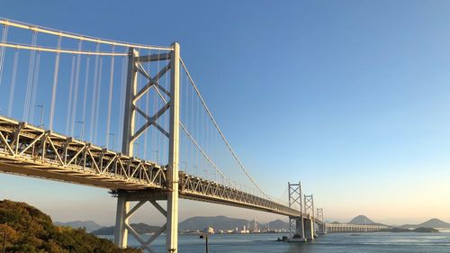 View of suspension bridge against sky