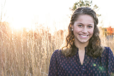 Portrait of smiling young woman