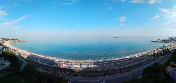 Panoramic view of sea against sky