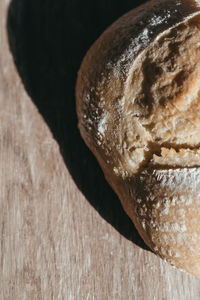 High angle view of bread on table