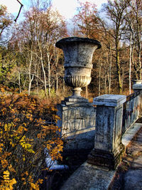 Built structure in park during autumn