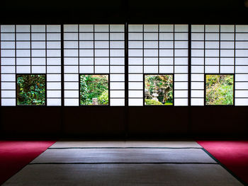 Glass window of building