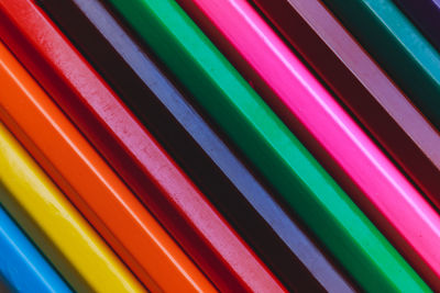 Full frame shot of multi colored pencils