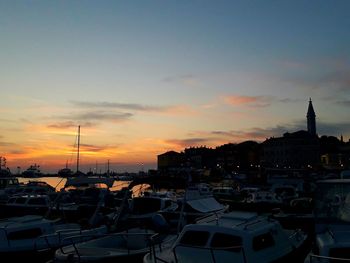 View of cityscape at sunset